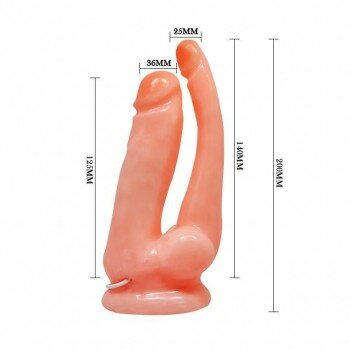 Vantuzlu Çatal Gerçekçi Penis Titreşimli Vibratör Dildo