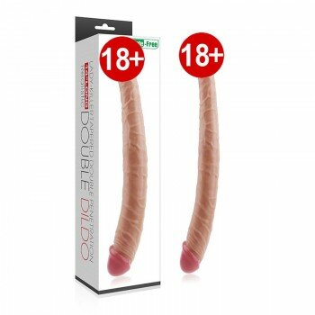 Realistik Double Çift Taraflı 38 Cm Ten Rengi Dildo