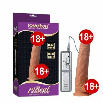 Gerçekçi Dokuda Titreşimli 24 Cm Realistik Dildo Penis