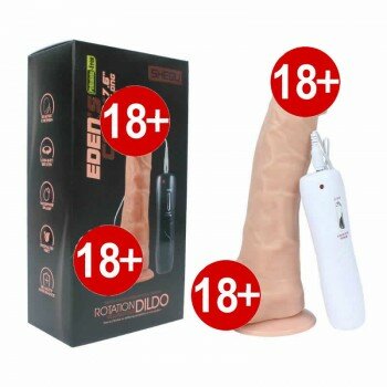 Edens Cock 360° Oynar Başlı Titreşimli Vibratör Realistik Penis Dildo 19 CM