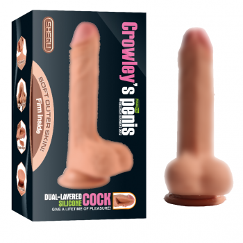 Crowley's 19cm Realistik Gerçekçi Kalın Penis Vantuzlu Vibratör