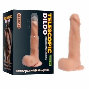 USB Şarjlı Gidip Gelmeli Gerçekçi Vibratör Realistik Kalın Penis 20cm