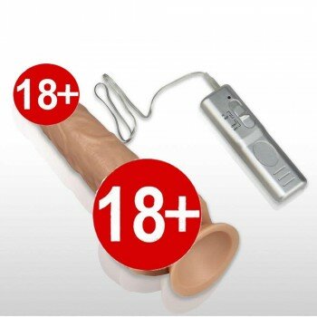 Gerçekçi Dokuda Titreşimli 24 Cm Realistik Dildo Penis