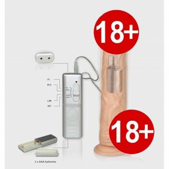 Gerçekçi Dokuda Titreşimli 24 Cm Realistik Dildo Penis