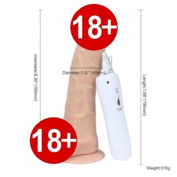 Edens Cock 360° Oynar Başlı Titreşimli Vibratör Realistik Penis Dildo 19 CM