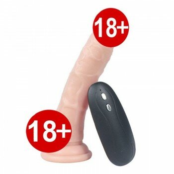 10 Fonksiyonlu Titreşimli Et Dokusu Süper Realistik Dildo 17 CM