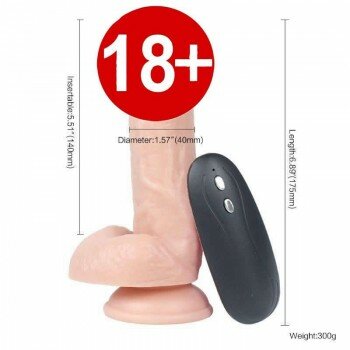 10 Fonksiyonlu Titreşimli Penis Et Dokusu Süper Realistik 17.5 CM