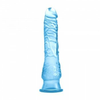 LOVETOY Jel Dokulu Damarlı 21.5cm Vantuzlu Dildo Penis Mavi Dildo