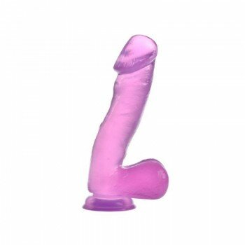 LOVETOY Jel Dokulu Testisli Vantuzlu Soft Dildo Eğimli Penis 18cm