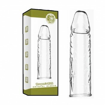 Sleeve Damarlı Uzatmalı Silikon Penis Kılıfı Şeffaf Dildo