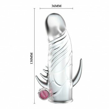 Titreşimli Penis Kılıfı Vajinal Anal Uyarıcılı Dildo Vibratör