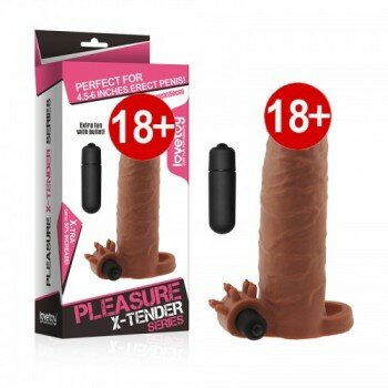 X-Tender Realistik Titreşimli Uzatmalı Penis Kılıfı