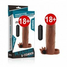 Hatay X-TENDER Realistik Titreşimli Uzatmalı Penis Kılıfı