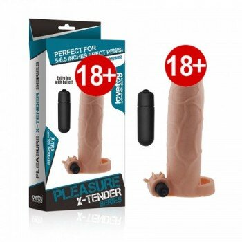 X-TENDER Realistik Titreşimli Uzatmalı Penis Kılıfı