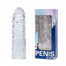 Hatay Sleeve Damarlı Uzatmalı Şeffaf Silikon Penis Kılıfı Kristal Dildo