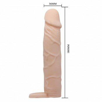 6cm Dolgulu Ekstra Uzun Penis Kılıfı Realistik Penis Dildo