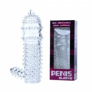Kabartmalı Kristal Görünümlü Güçlü Uyarıcı Dildo ve Penis Kılıfı